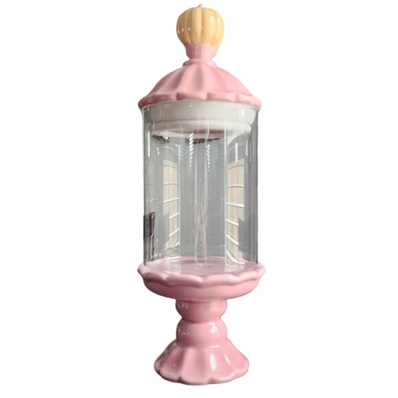 Cobwebs and Cauldrons Pink Halloween Ceramic & Glass Jar Pedestal, Pumpkin - Picture 4 of 10